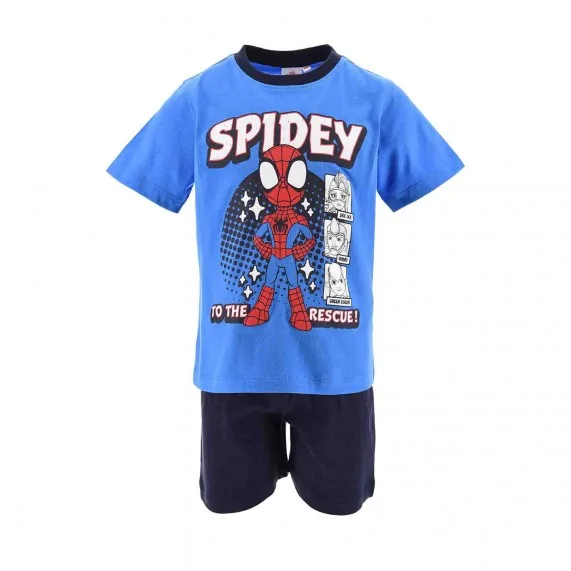 Pigiama corto da ragazzo "Happy To Be Sporty" in cotone Spidey (Set di pigiami) French Market chez FrenchMarket