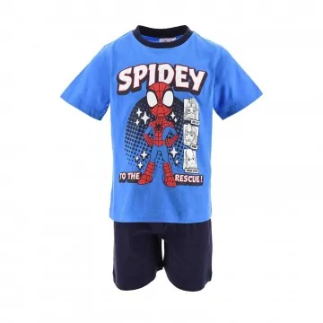 Pijama corto "Happy To Be Sporty" de algodón Spidey para niño (Conjuntos de pijama) French Market chez FrenchMarket