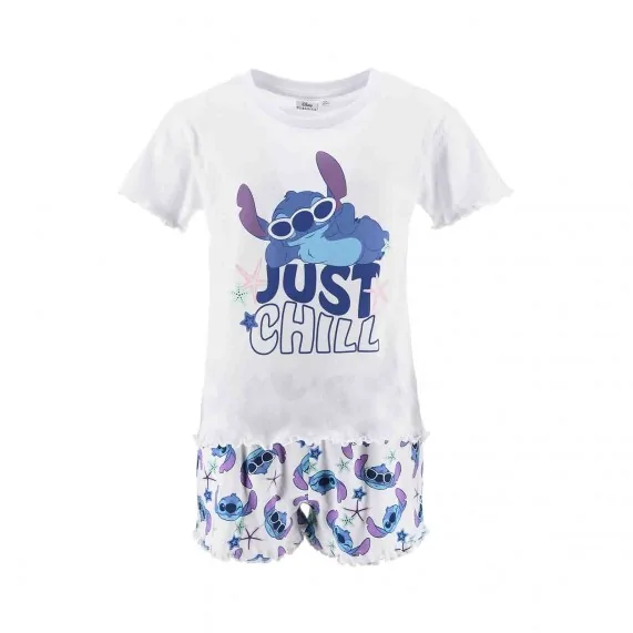 Kurzer Schlafanzug für Mädchen aus Baumwolle "Lilo & Stitch" Surf Club (Ensemble de Pyjama) French Market auf FrenchMarket