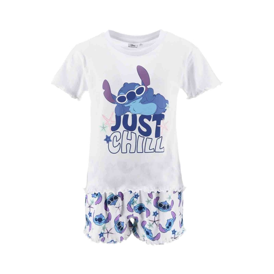 Pyjama Court Fille Coton "Lilo & Stitch" Surf Club (Ensembles de Pyjama) French Market chez FrenchMarket