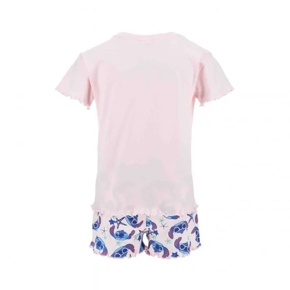 Pyjama Court Fille Coton "Lilo & Stitch" Surf Club (Ensembles de Pyjama) French Market chez FrenchMarket