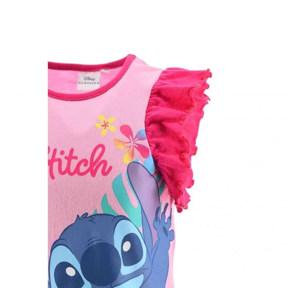 Lilo & Stitch" Rainbow Smile Girl's Short Cotton Pyjamas (Pyjama Sets) French Market on FrenchMarket