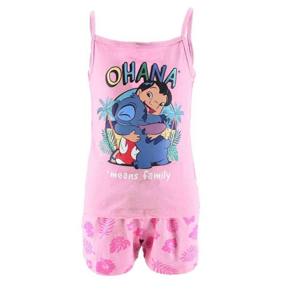 Stitch Disney Pyjamas Tank Top för flickor - Bomull - 3 till 8 år - Officiell licens
