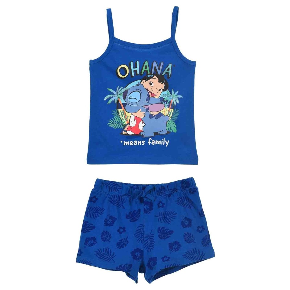 Stitch Disney Pyjamas Tank Top för flickor - Bomull - 3 till 8 år - Officiell licens