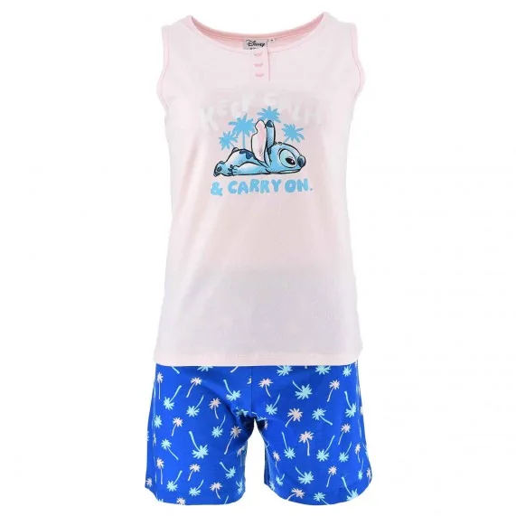 Pijama corto de algodón "Lilo & Stitch" para mujer Azzura (Conjuntos de pijama) French Market chez FrenchMarket