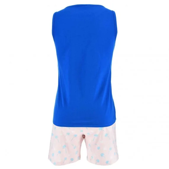 Pigiama corto donna "Lilo & Stitch" in cotone Azzura (Set di pigiami) French Market chez FrenchMarket