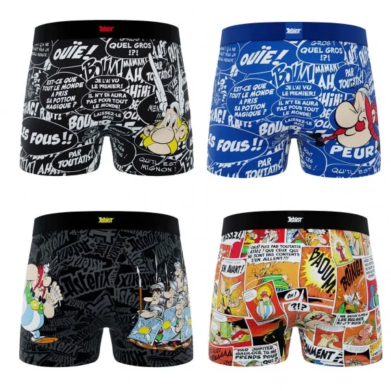 Lote de 4 calzoncillos de microfibra "Astérix y Obélix" para niño (Pack calzoncillos para niño) Freegun chez FrenchMarket Lote de 4 calzoncillos de microfibra "Astérix y Obélix" para niño (Pack calzoncillos para niño) Freegun chez FrenchMarket