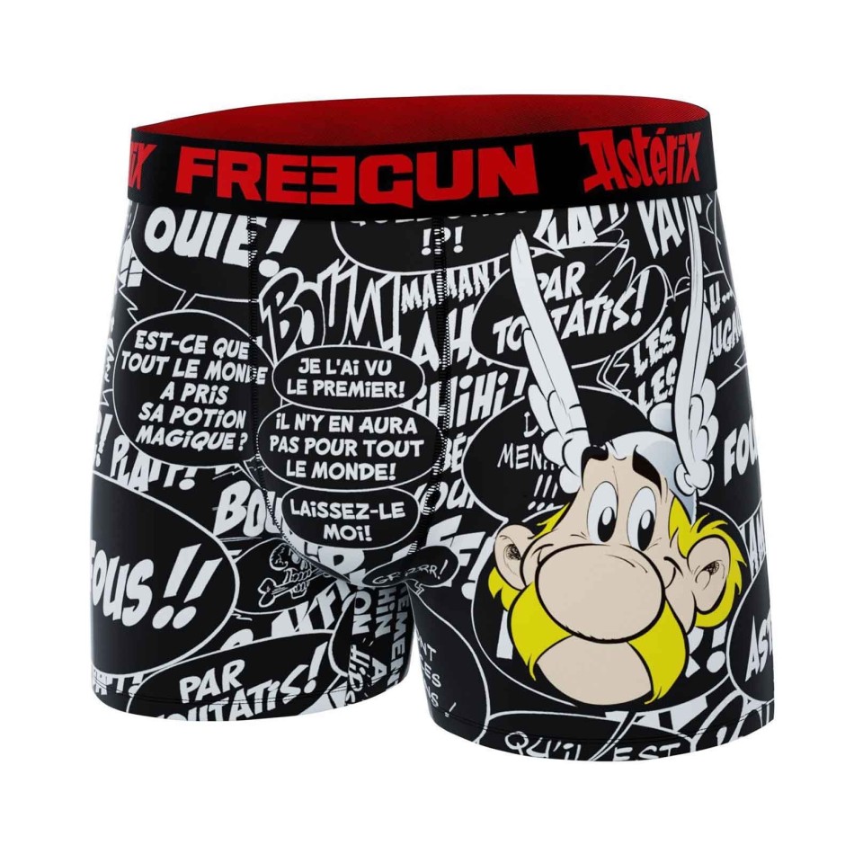 FREEGUN Set med 4 "Asterix och Obelix"-boxershorts i mikrofiber för pojkar