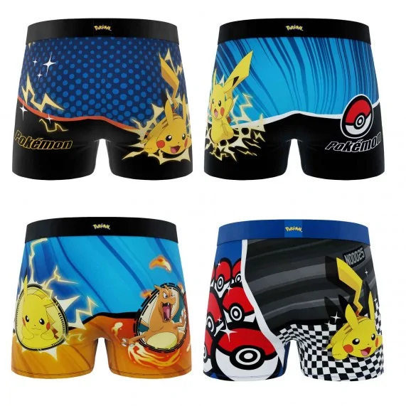 4er-Pack Boxershorts, Jungen, Pokemon Pikachu (Boy's Boxershorts Pack) Freegun auf FrenchMarket