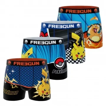 Set van 4 Pokemon Pikachu Jongens Boxershorts (Set jongensboxershorts) Freegun chez FrenchMarket