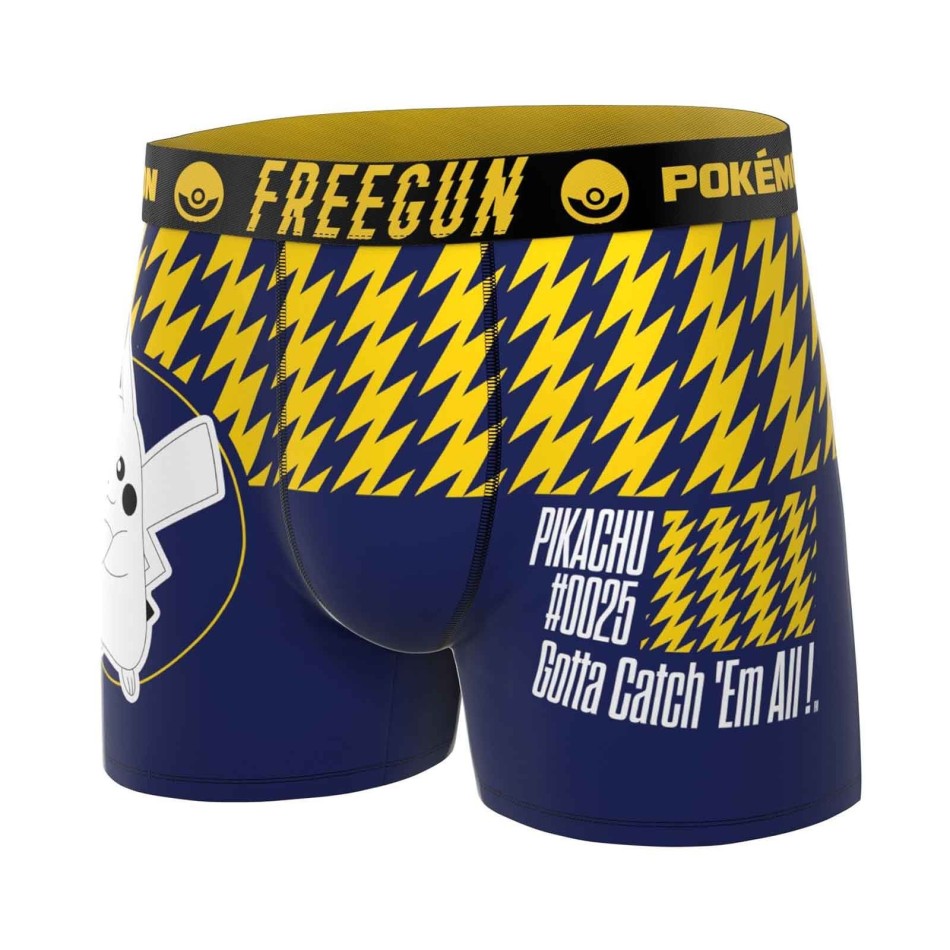 Lot de 4 Boxers Homme Pokemon Pikachu (Lot boxers Homme) Freegun chez FrenchMarket