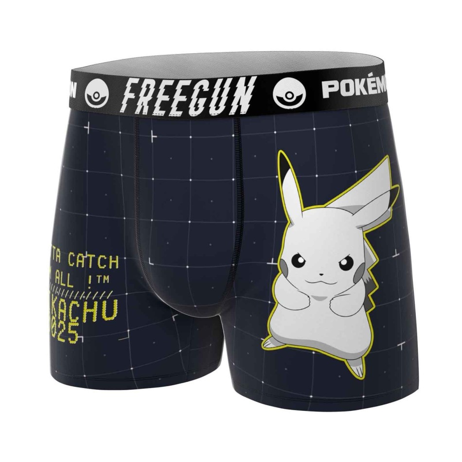 Set di 4 boxer Pokemon Pikachu per uomo (Boxer da uomo) Freegun chez FrenchMarket