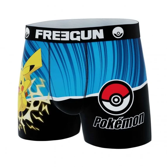 Boxer in microfibra "Pokemon Pikachu" per uomo (Boxer da uomo) Freegun chez FrenchMarket
