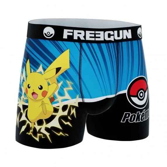 Boxer Mann Microfaser "Pokemon Pikachu" (Boxershorts Mann) Freegun auf FrenchMarket