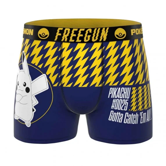 Boxer de microfibra "Pokemon Pikachu" para hombre (Calzoncillos para hombre) Freegun chez FrenchMarket