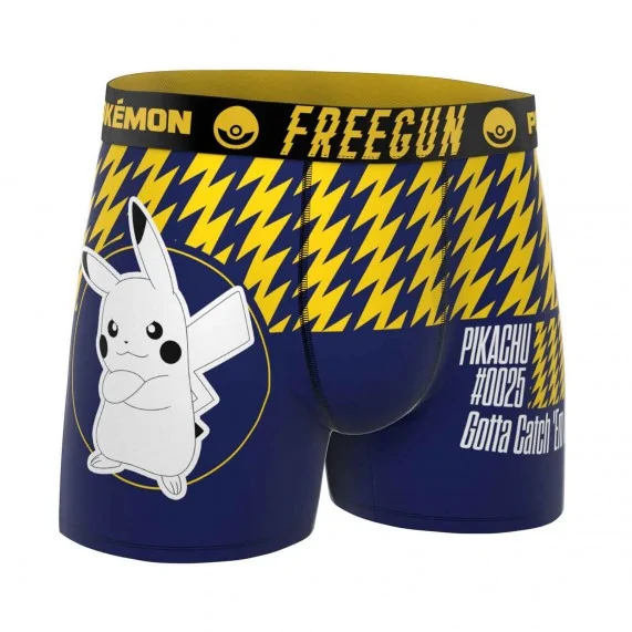Boxer de microfibra "Pokemon Pikachu" para hombre (Calzoncillos para hombre) Freegun chez FrenchMarket