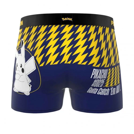 Boxer de microfibra "Pokemon Pikachu" para hombre (Calzoncillos para hombre) Freegun chez FrenchMarket