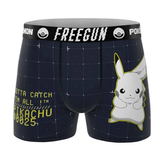 Boxer de microfibra "Pokemon Pikachu" para hombre (Calzoncillos para hombre) Freegun chez FrenchMarket
