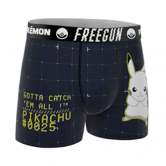 Boxer Homme Microfibre "Pokemon Pikachu" (Boxers Homme) Freegun chez FrenchMarket
