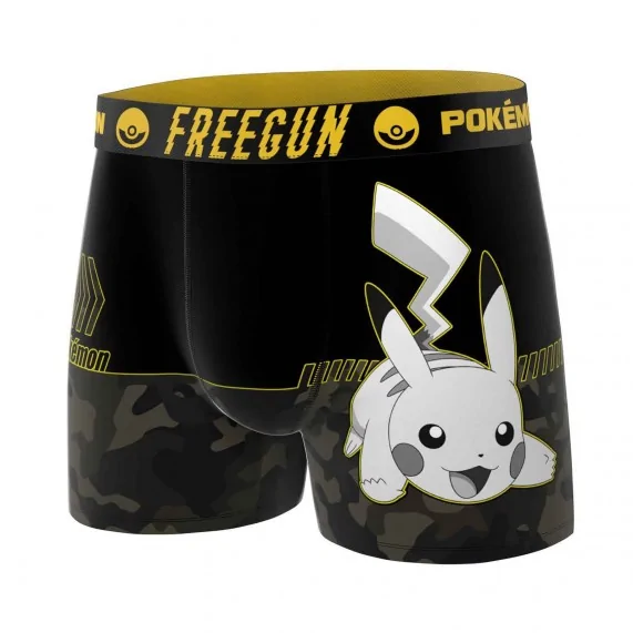 Boxer de microfibra "Pokemon Pikachu" para hombre (Calzoncillos para hombre) Freegun chez FrenchMarket
