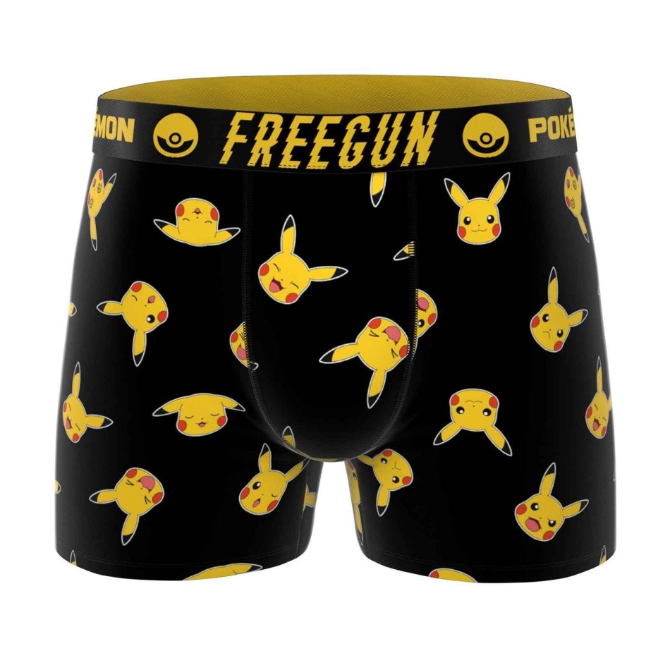Boxer Homme Microfibre "Pokemon Pikachu" (Boxers Homme) Freegun chez FrenchMarket