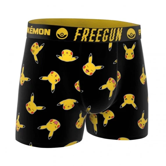 Boxer de microfibra "Pokemon Pikachu" para hombre (Calzoncillos para hombre) Freegun chez FrenchMarket