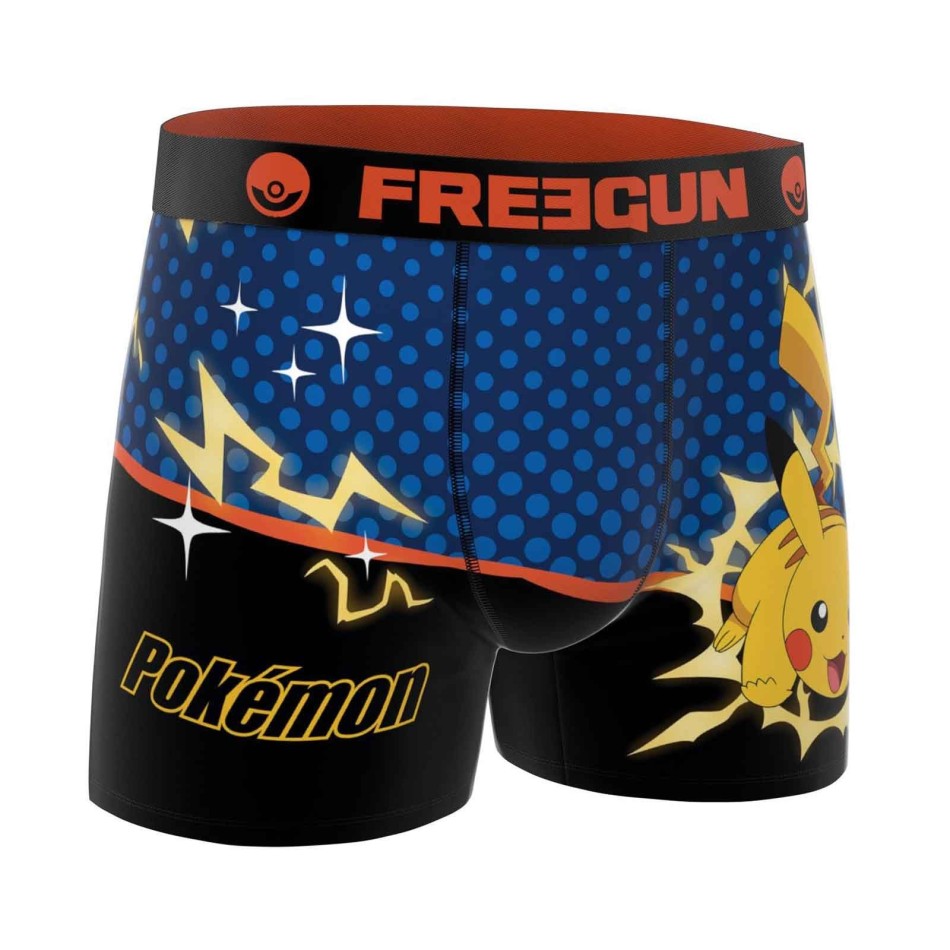 Set om 3 Pokémon Pikachu Boxershorts - för män Freegun | Komfort & Geek-stil