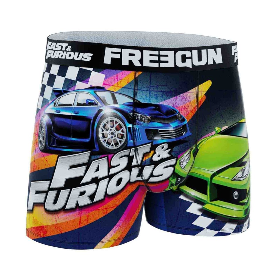 Set med 3 boxershorts för pojkar Freegun Fast & Furious - Officiell licens