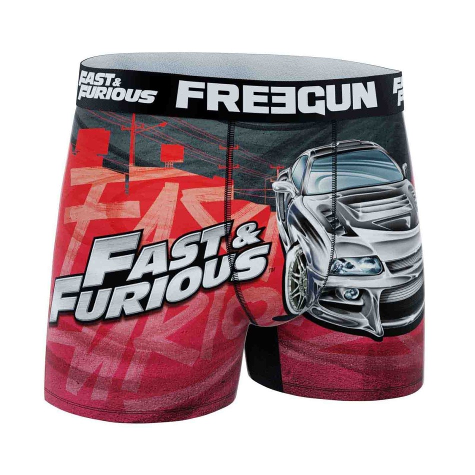 Set med 3 boxershorts för pojkar Freegun Fast & Furious - Officiell licens