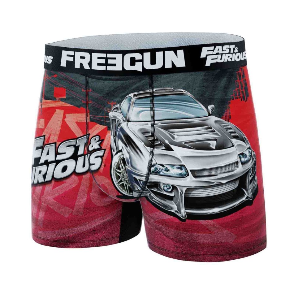 Set med 3 boxershorts för pojkar Freegun Fast & Furious - Officiell licens