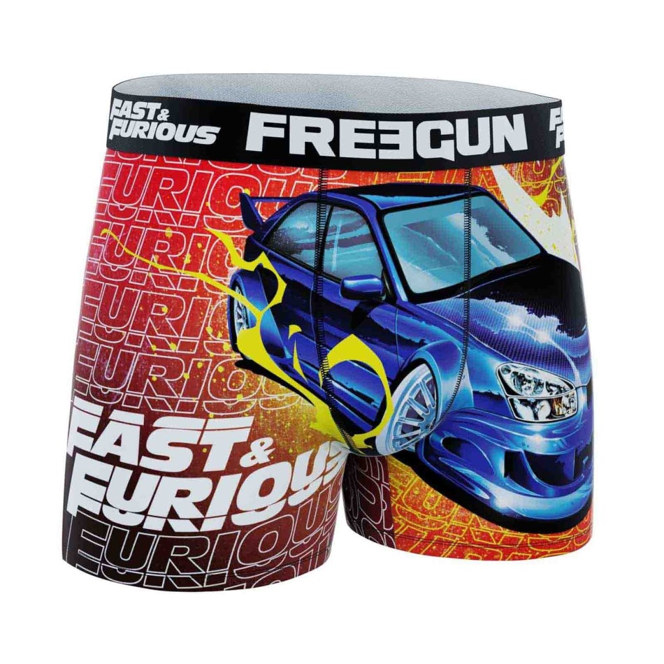 Set med 3 boxershorts för pojkar Freegun Fast & Furious - Officiell licens