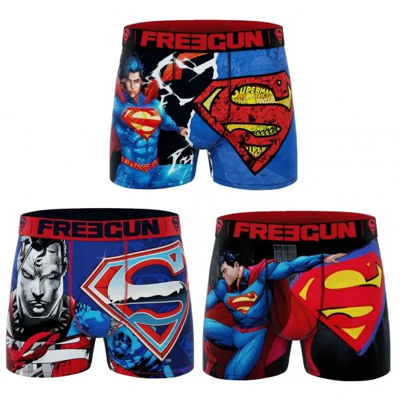 Set di 3 boxer da uomo DC Comics Superman (Boxer da uomo) Freegun chez FrenchMarket