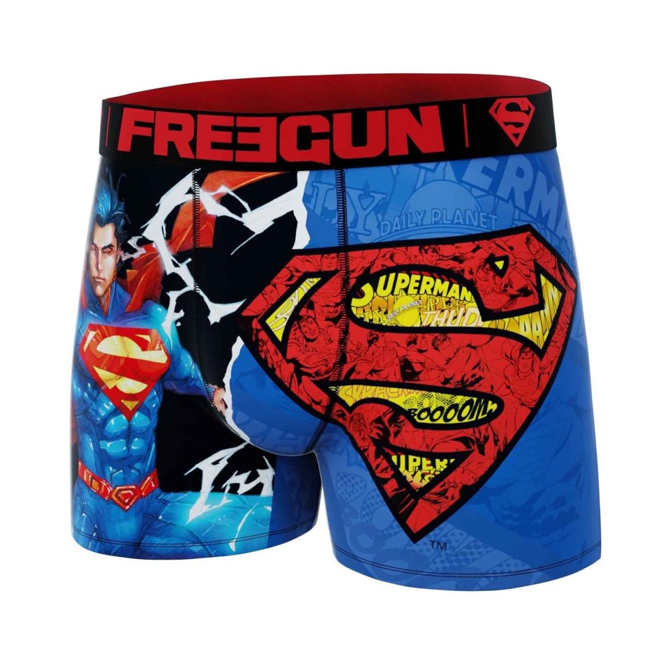 FREEGUN Superman-boxerset 3 för män - DC Comics Official