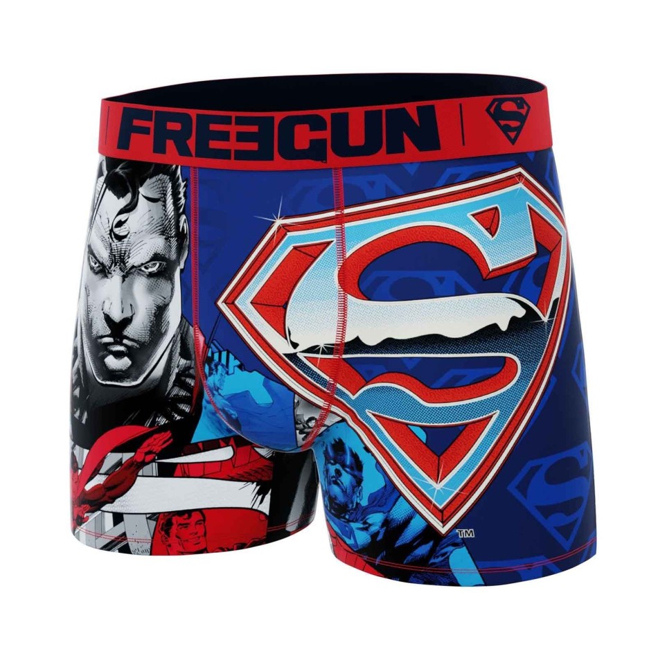 FREEGUN Superman-boxerset 3 för män - DC Comics Official