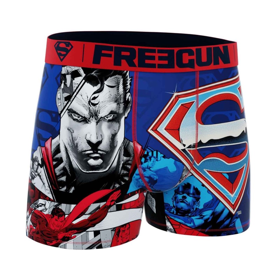 FREEGUN Superman-boxerset 3 för män - DC Comics Official