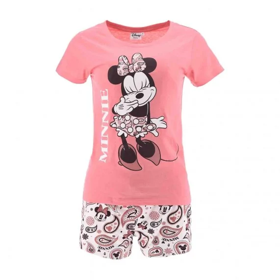 Pijama corto de algodón con estampado Paisley "Minnie Mouse" para mujer (Conjuntos de pijama) French Market chez FrenchMarket