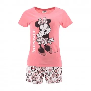 Pigiama corto da donna "Minnie Mouse" in cotone Paisley (Set di pigiami) French Market chez FrenchMarket