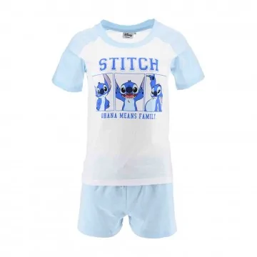 Lilo & Stitch" Korte katoenen pyjama voor dames Ohana betekent familie (Pyjama sets) French Market chez FrenchMarket