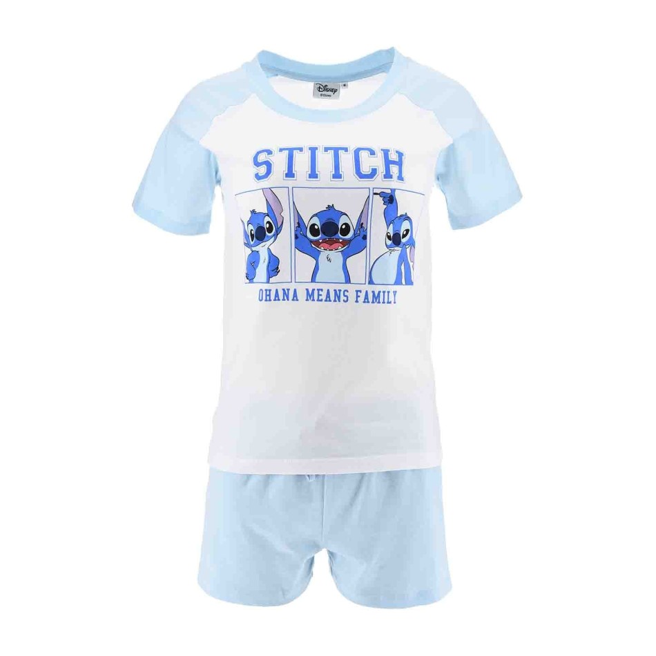 Pyjama Court Femme Coton "Lilo & Stitch" Ohana Means Family