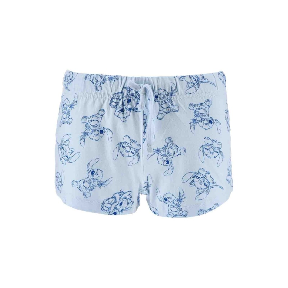 Stitch & Angel Kort pyjamas för kvinnor - 100% bomull | Disney Official Licence