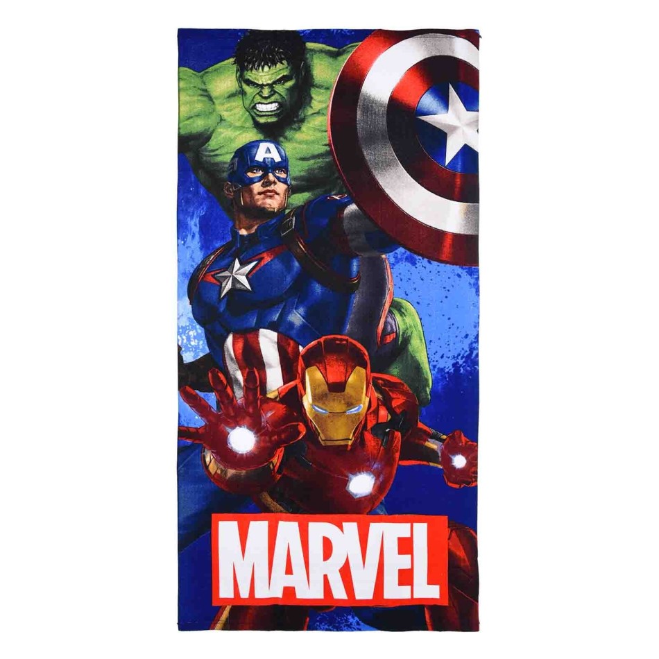 Avengers "Heritage" Strandhandduk för barn 70x140 cm - Ultraabsorberande mikrofiber - Officiell Marvel-licens