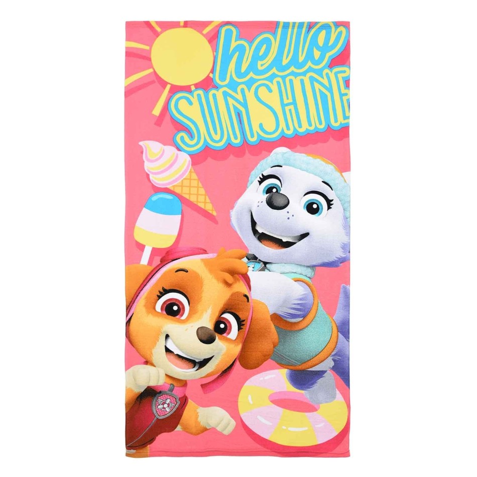 Pat' Patrouille "Surf Club" Beach Towel 70x140 cm - Absorbent Microfiber - Girl - Nickelodeon Official License