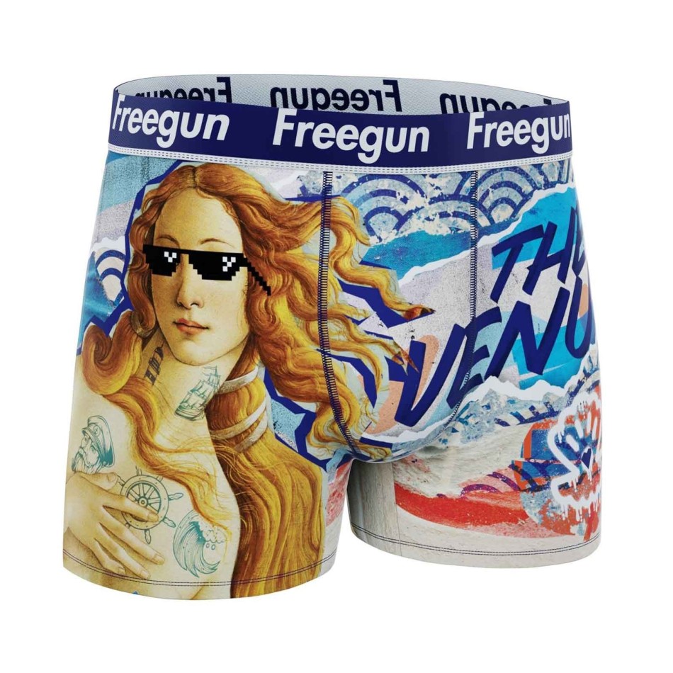 Paket med 6 boxershorts Freegun Man Street Graffiti Urban Underkläder