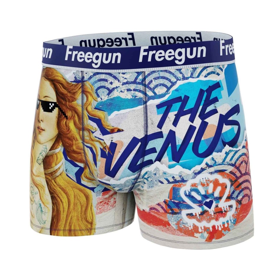 Paket med 6 boxershorts Freegun Man Street Graffiti Urban Underkläder