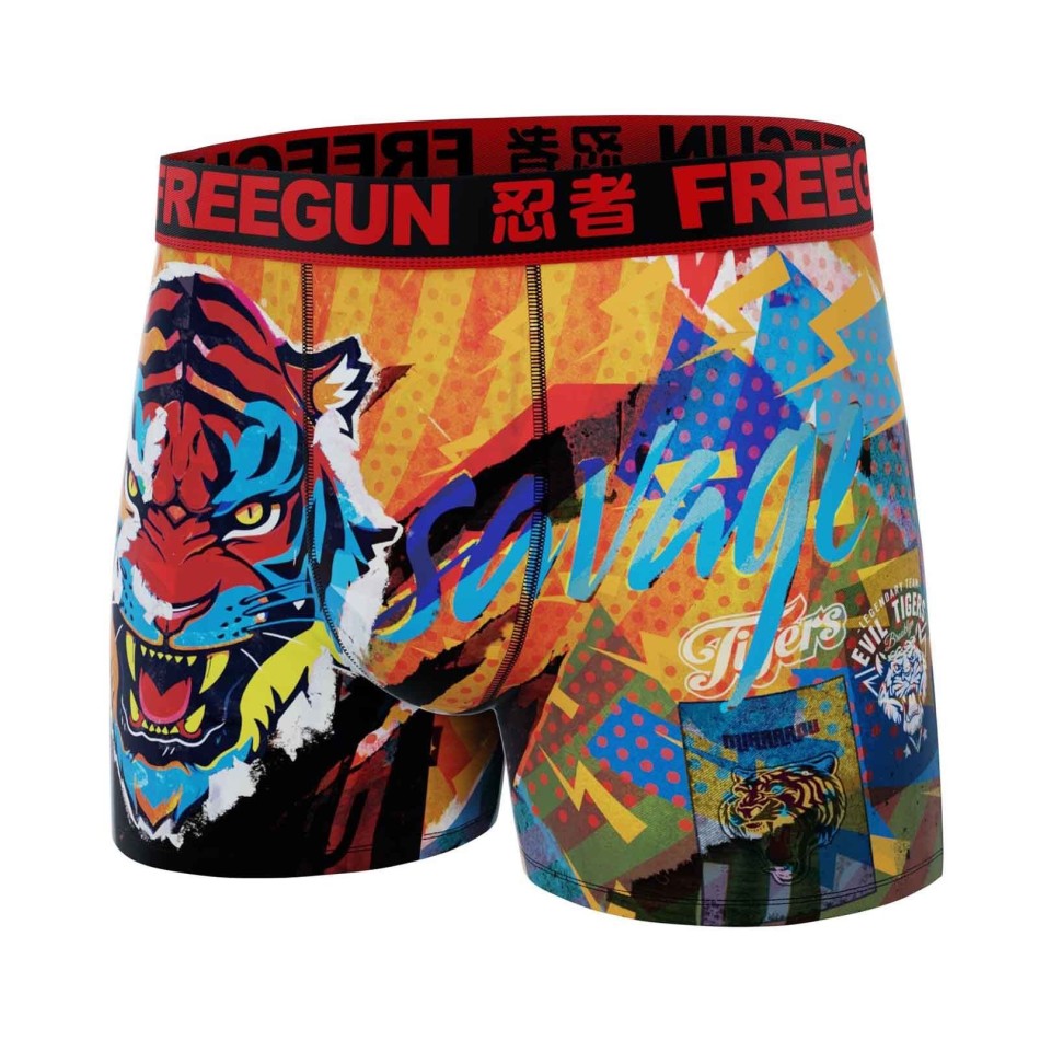 Paket med 6 boxershorts Freegun Man Street Graffiti Urban Underkläder