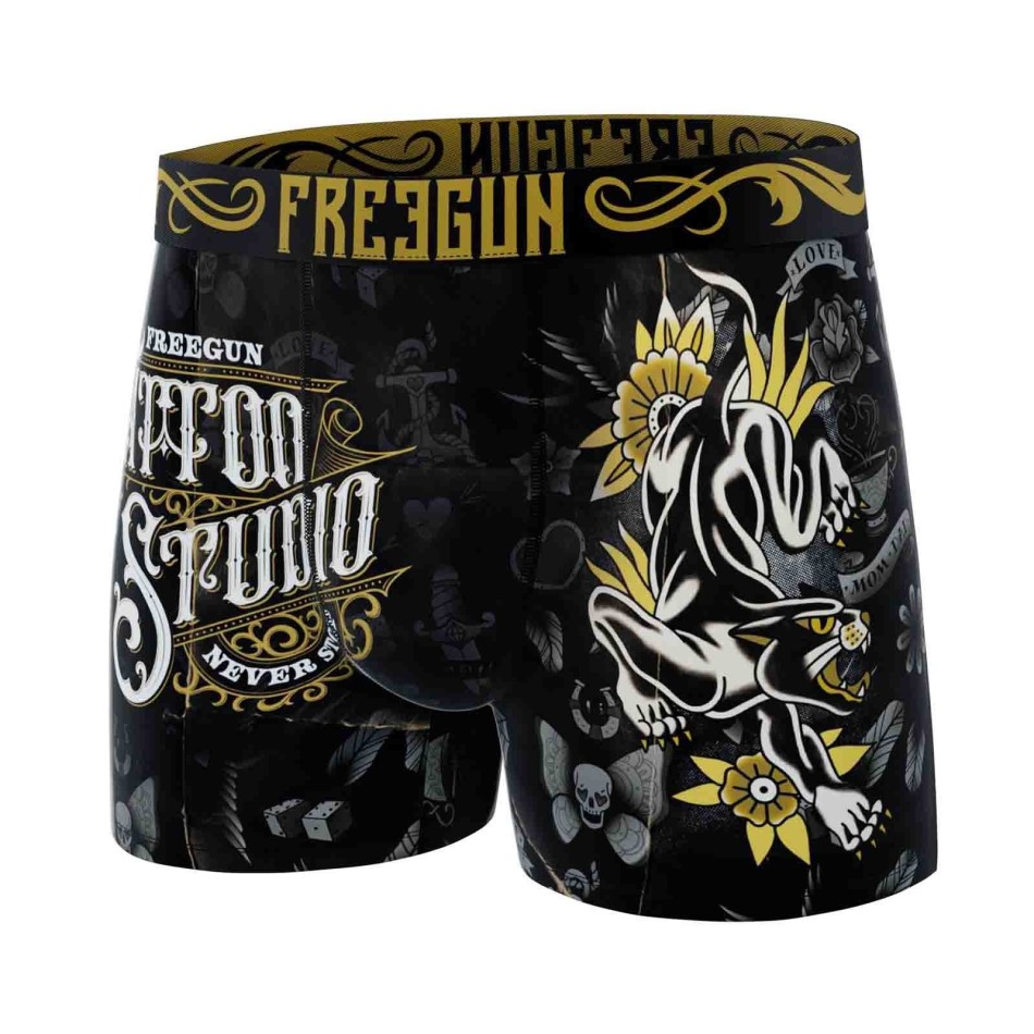 Lot de 4 Boxers Homme Tatoo (Lot boxers Homme) Freegun chez FrenchMarket