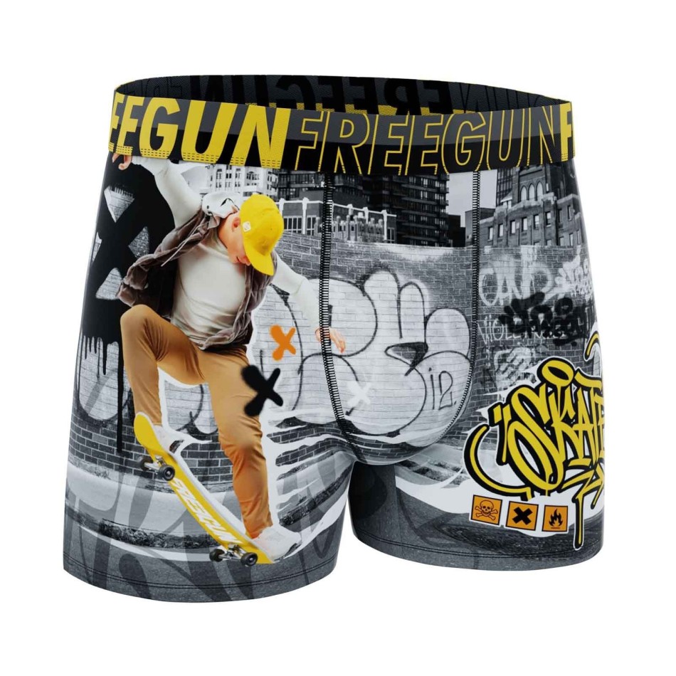Lot de 4 Boxers Homme Tatoo (Lot boxers Homme) Freegun chez FrenchMarket