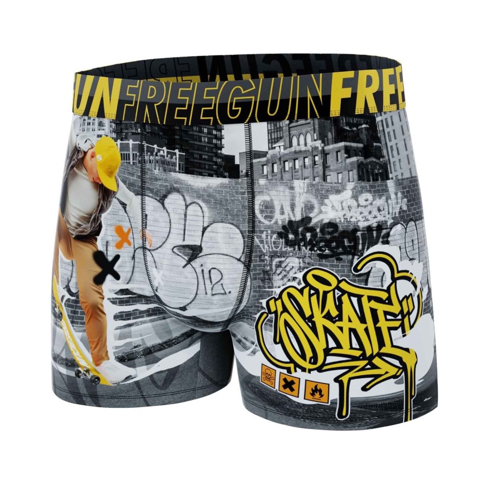 Lot de 4 Boxers Homme Tatoo (Lot boxers Homme) Freegun chez FrenchMarket