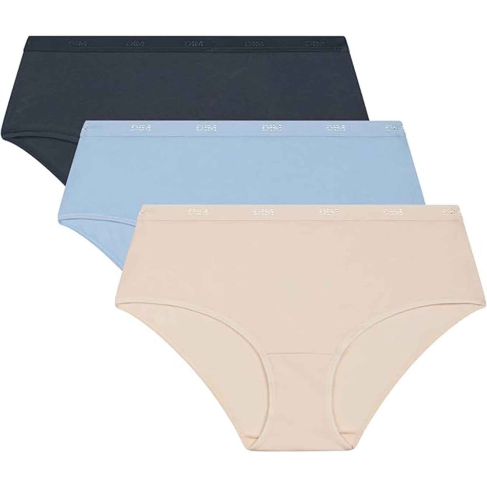 DIM set med 3 boxershorts i bomullsstretch för kvinnor "EcoDim"