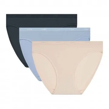 Lot de 3 Culottes Unies Coton Stretch "EcoDim" (Culotte Femme) Dim chez FrenchMarket
